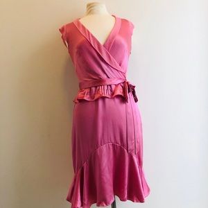 Flirty Laundry Silk Peplum Dress